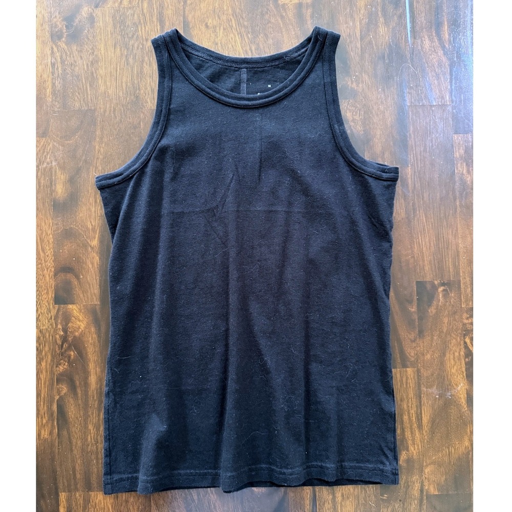 Everlane Organic Cotton Cutaway Tank Top XS Black Sleeveless Shirt Blouse